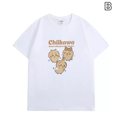 可愛いキャラ ゆるかわ トップス 海辺モチーフのキャラクタープリント ユニセックス 半袖Ｔシャツ