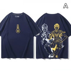 スタンド使い イラスト トップス 22タイプのプリントデザイン ユニセックス 半袖Ｔシャツ
