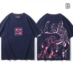 スタンド使い イラスト トップス 22タイプのプリントデザイン ユニセックス 半袖Ｔシャツ