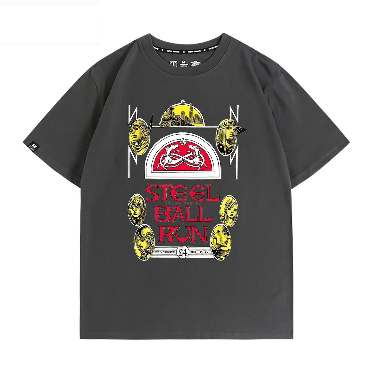 スタンド使い イラスト トップス STEEL BALL RUN ユニセックス 半袖Ｔシャツ
