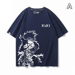 スタンド使い イラスト トップス 7タイプのプリントデザイン ユニセックス 半袖Ｔシャツ