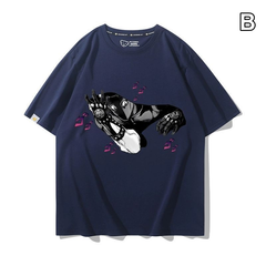 スタンド使い イラスト トップス 7タイプのプリントデザイン ユニセックス 半袖Ｔシャツ
