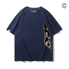 スタンド使い イラスト トップス 7タイプのプリントデザイン ユニセックス 半袖Ｔシャツ