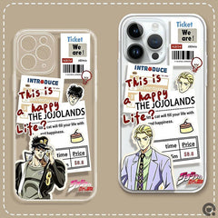 スタンド使い イラスト キャラクタープリント iPhoneスマホケース TPUソフトケース フルカバータイプ iPhone 8～12・SE 第2世代 10デザイン