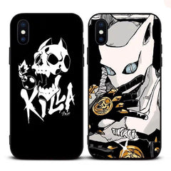 スタンド使い イラスト キャラクタープリント iPhoneスマホケース TPUソフトケース フルカバータイプ 2デザイン