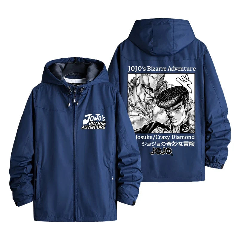 スタンド使い イラスト アウター Crazy Diamond メンズ 防風 防寒 ジャケット