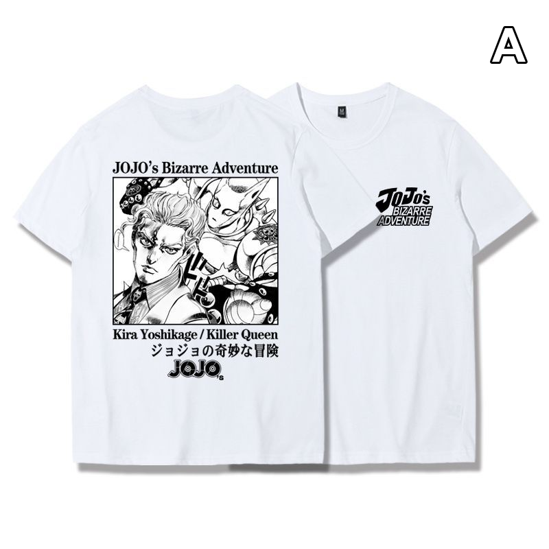 スタンド使い イラスト トップス JOJO キャラクタープリント 3タイプ ユニセックス 半袖Ｔシャツ
