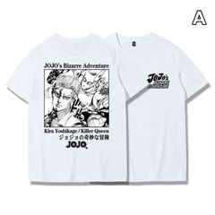 スタンド使い イラスト トップス JOJO キャラクタープリント 3タイプ ユニセックス 半袖Ｔシャツ