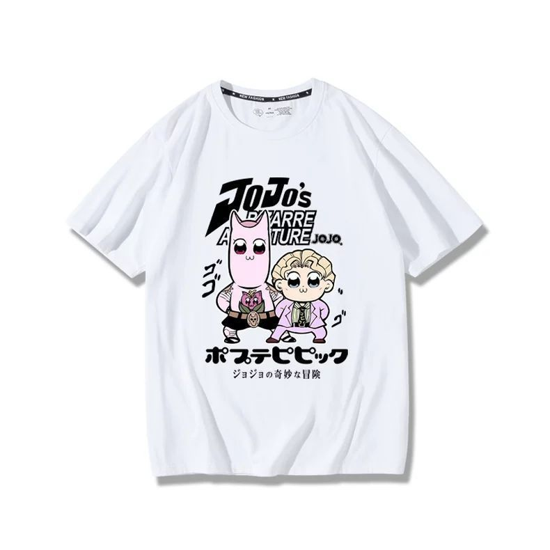 スタンド使い イラスト トップス キャラクタープリント ユニセックス 半袖Ｔシャツ