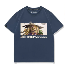 スタンド使い イラスト トップス ジョジョの奇妙な冒険 ジョニィ・ジョースター プリント ユニセックス 半袖Ｔシャツ