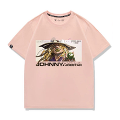 スタンド使い イラスト トップス ジョジョの奇妙な冒険 ジョニィ・ジョースター プリント ユニセックス 半袖Ｔシャツ