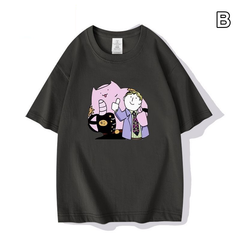 スタンド使い イラスト トップス ジョジョの奇妙な冒険 キャラクタープリント 2タイプ ユニセックス 半袖Ｔシャツ