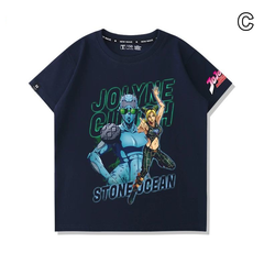 スタンド使い イラスト トップス キャラクタープリント 多タイプ ユニセックス 半袖Ｔシャツ