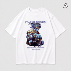 スタンド使い イラスト トップス キャラクタープリント 3タイプ ユニセックス 半袖Ｔシャツ