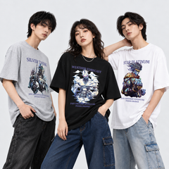 スタンド使い イラスト トップス キャラクタープリント 3タイプ ユニセックス 半袖Ｔシャツ