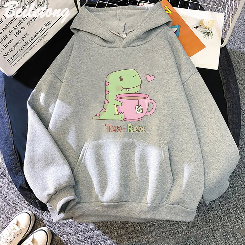 【薄手・裏起毛から選べる】キャラクター アニメ風 トップス ティーレックス ユニセックス 長袖 パーカー