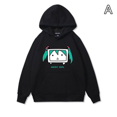【薄手・裏起毛から選べる】キャラクター アニメ風 トップス MUSIC GIRL ユニセックス 長袖 パーカー