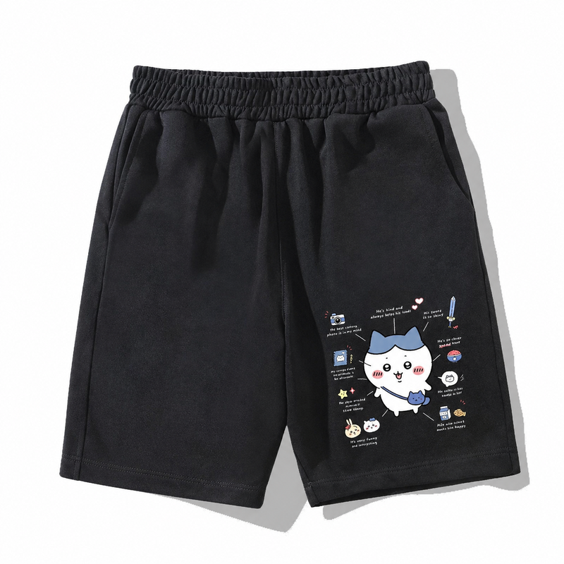 可愛いキャラ ゆるかわ ボトムズ 解説風プリント ユニセックス ショット パンツ