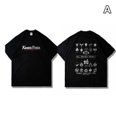 ライダーモチーフ トップス 2タイプのプリントデザイン ユニセックス 半袖Ｔシャツ