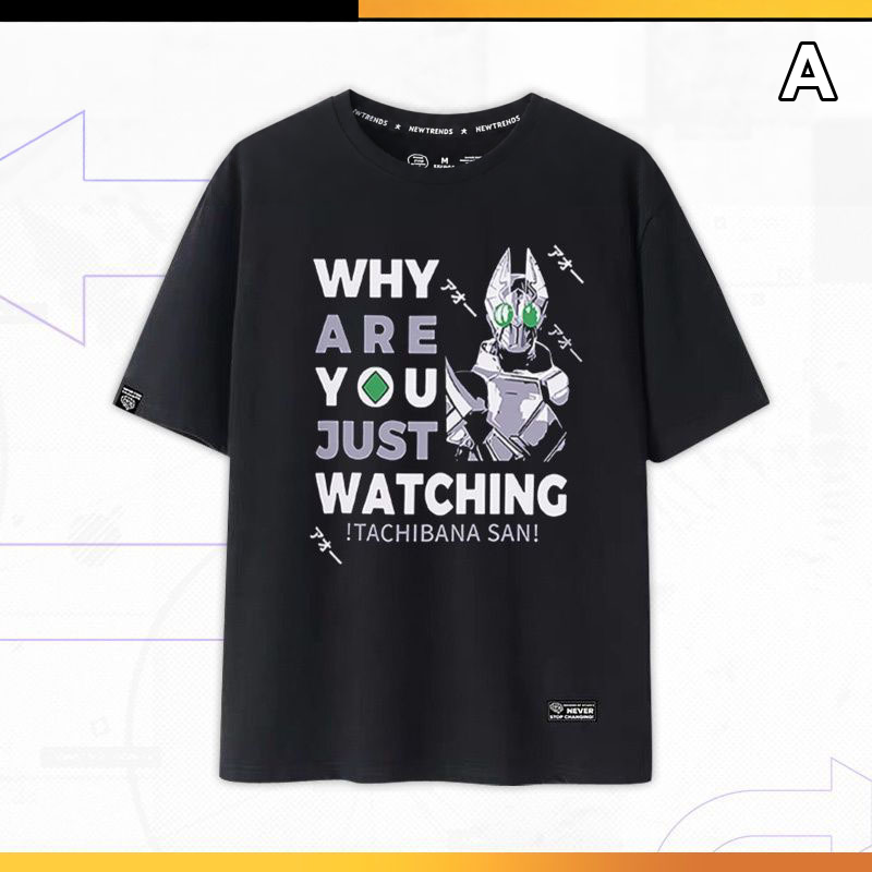 ライダーモチーフ トップス 5タイプのプリントデザイン ユニセックス 半袖Ｔシャツ