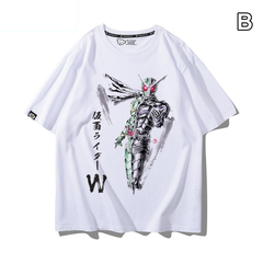 ライダーモチーフ トップス 13タイプのプリントデザイン ユニセックス 半袖Ｔシャツ