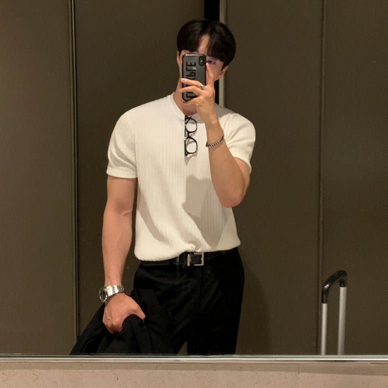 累計販売5,000枚 突破!!　 Short -sleeved knit shirt or1360